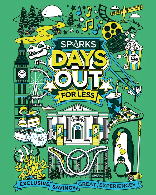 Family-friendly promotional visuals for M&S loyalty scheme