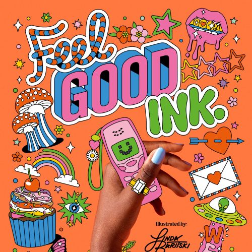 Feel Good Ink – Temporary tattoo book cover design