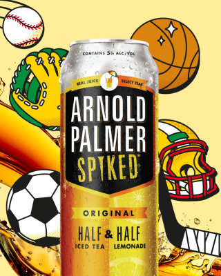 Promotional animation of Arnold Palmer Spiked beverage