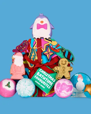Festive Lush packaging artwork for Knotwrap and gift box