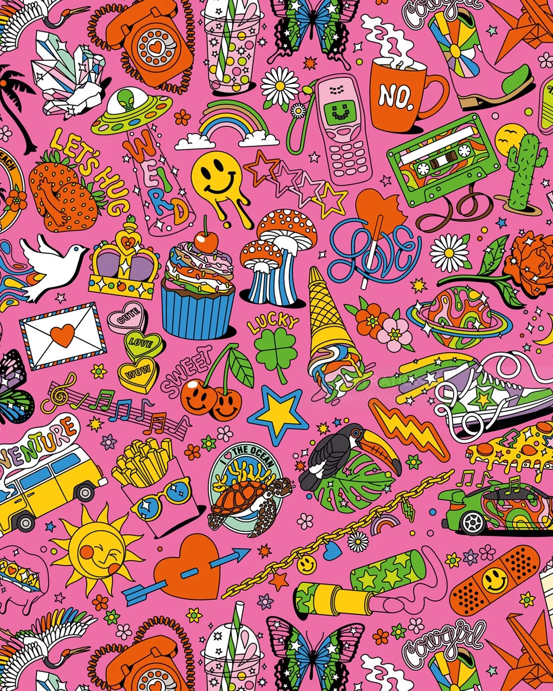 Over 70 vibrant sticker designs for kids' book