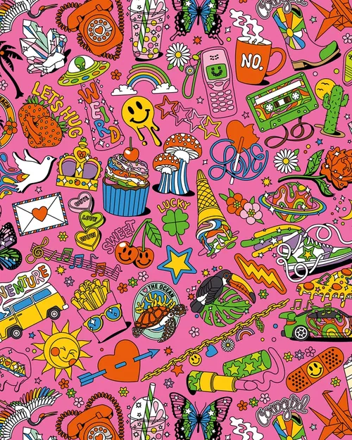Over 70 vibrant sticker designs for kids' book