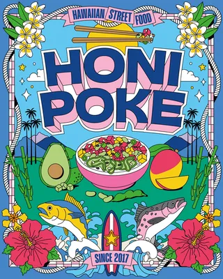 Honi Poke Hawaiian poke bowl label design