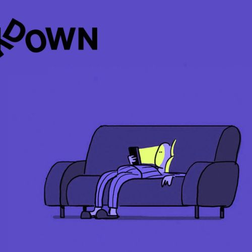Person resting on couch with book over face by Sebastian Iwohn