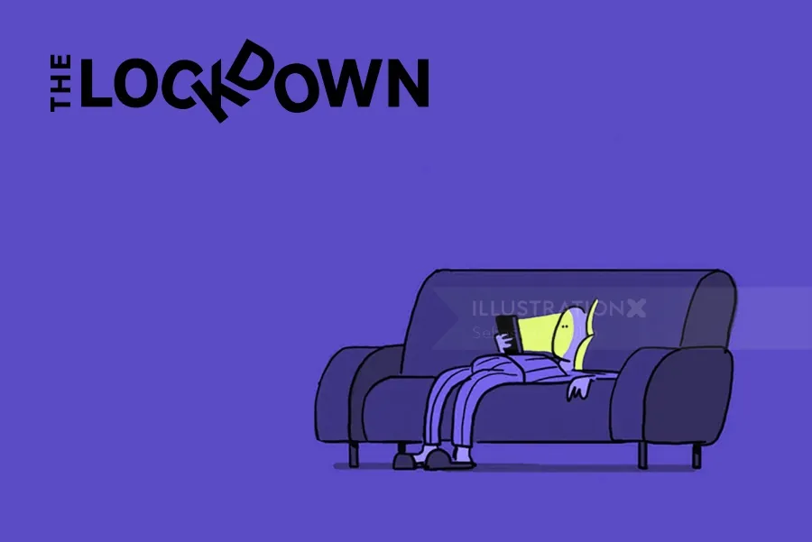 Person resting on couch with book over face by Sebastian Iwohn