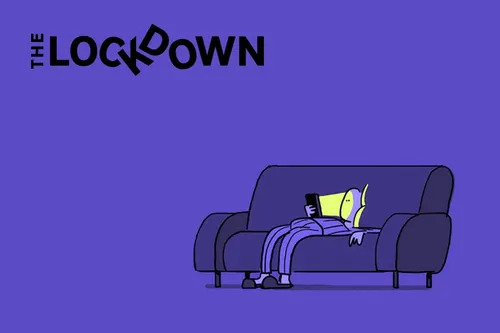 Person resting on couch with book over face by Sebastian Iwohn