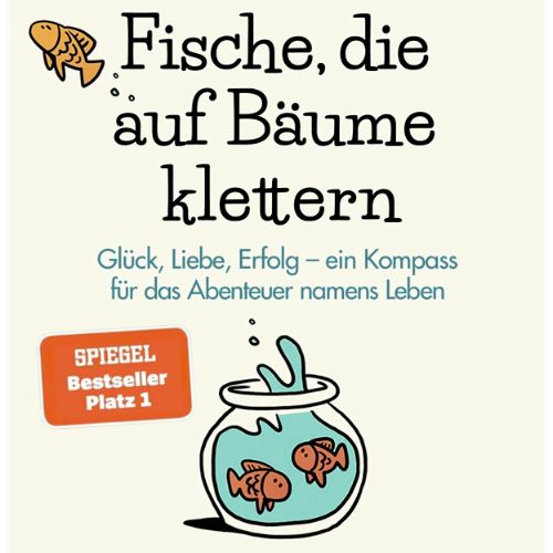 Book cover of Fische die auf Bäume klettern by Sebastian Fitzek showing fish and tree