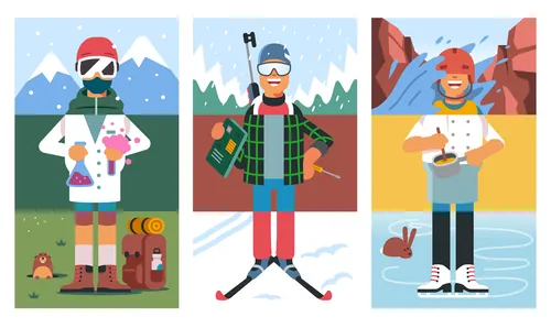 Winter outdoor activities with skiing, cooking, and a picnic by Sebastian Iwohn