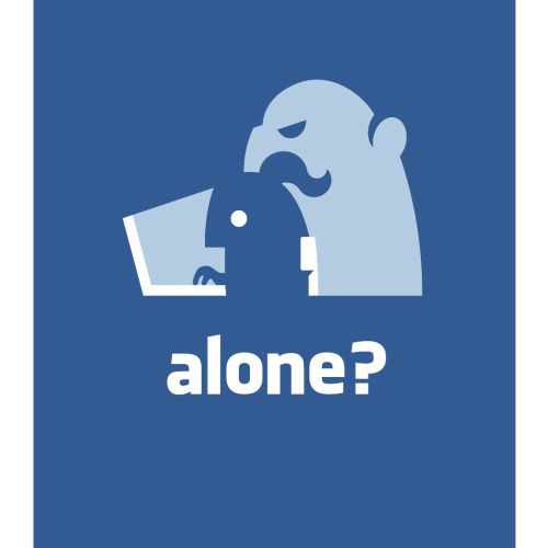 Vector illustration of alone life 