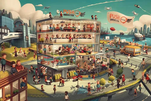 Advertising poster of Push Innovation Live City