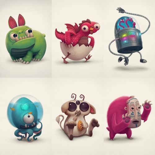 Monster Boo Characters design by Sergio Edwards