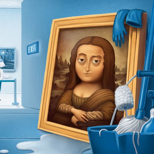 Face portrait of Mona Lisa 
