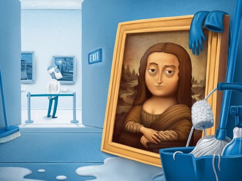 Retrato do rosto da Mona Lisa