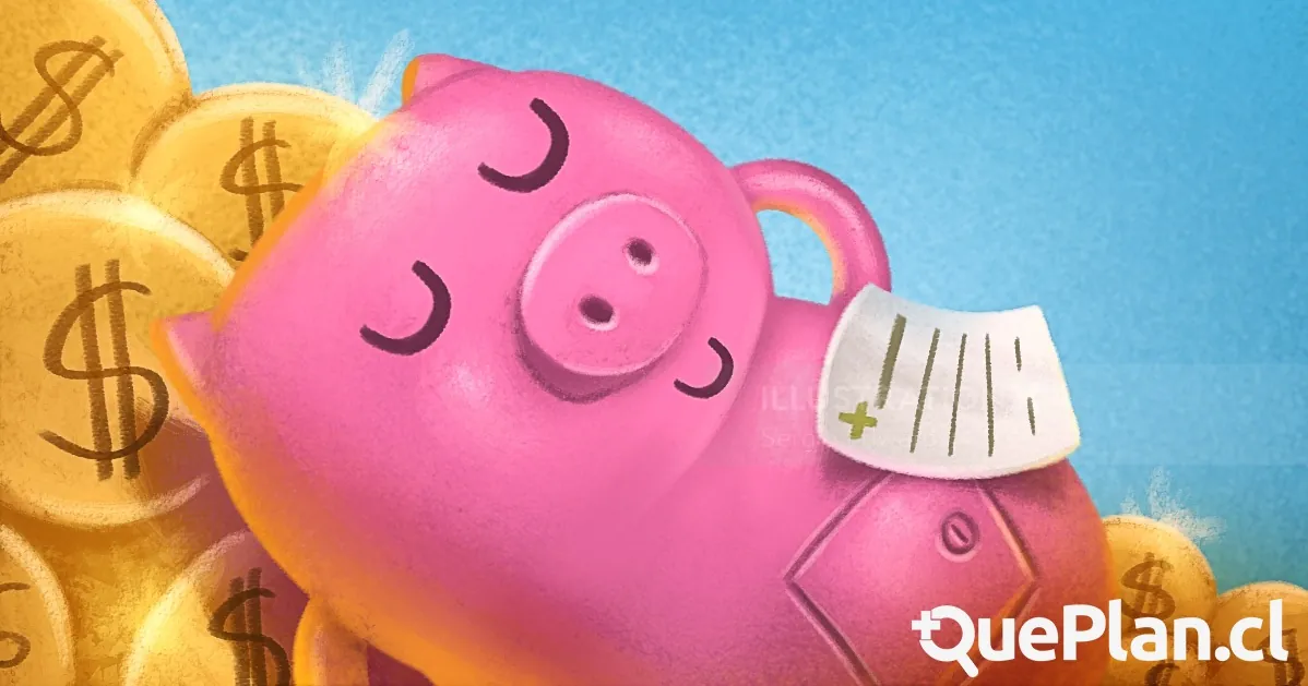 Pink piggy bank surrounded by gold dollar coins and a bill
