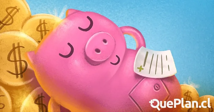 Pink piggy bank surrounded by gold dollar coins and a bill