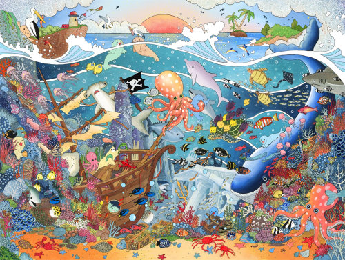 An illustration of underwater