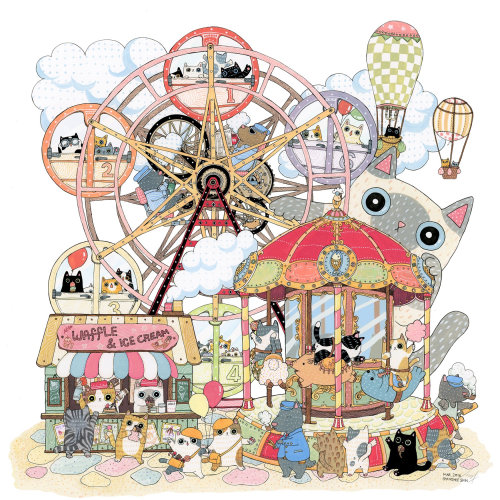 An illustration of amusement park