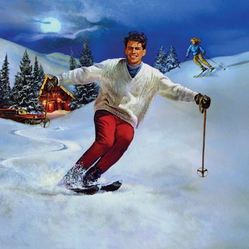 People Skiing illustration