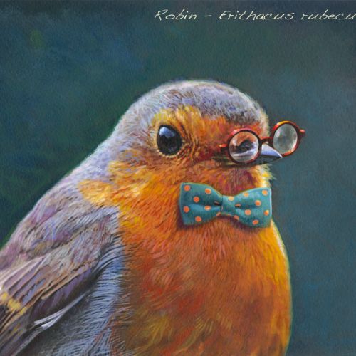 Photorealistic of a European Robin bird
