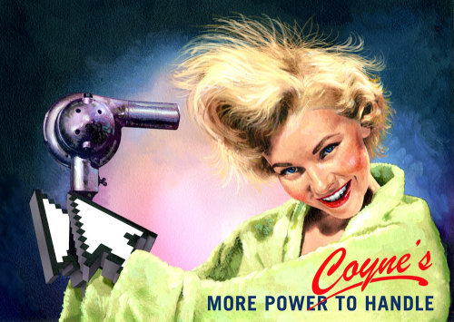 Cartaz publicitário de More Power of Handle de Coyne