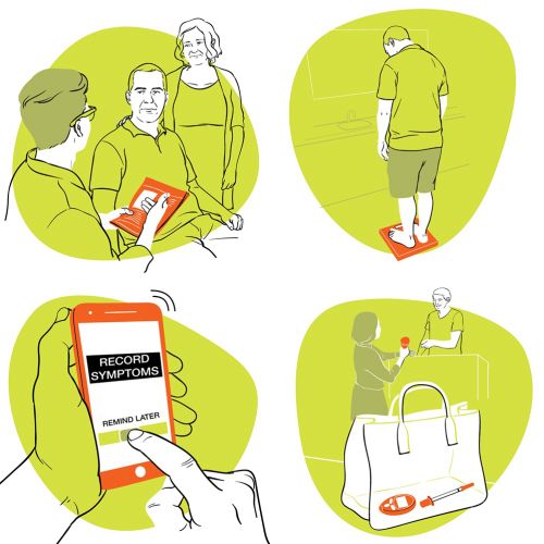 Line art medical checkup
