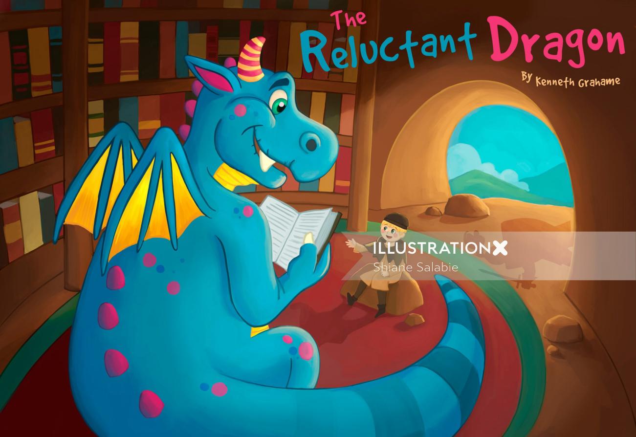 Book cover design of The Reluctant Dragon