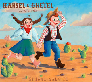 Diseño de portada de libro de Hansel y Gretel.