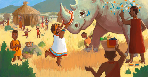 Animal Rhinoceros illustration