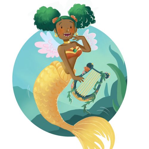 Cartoon angel Mermaid illustration