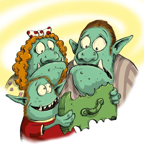 Monster family illustration