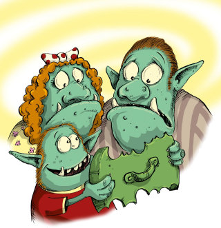 Ilustración de la familia de monstruos