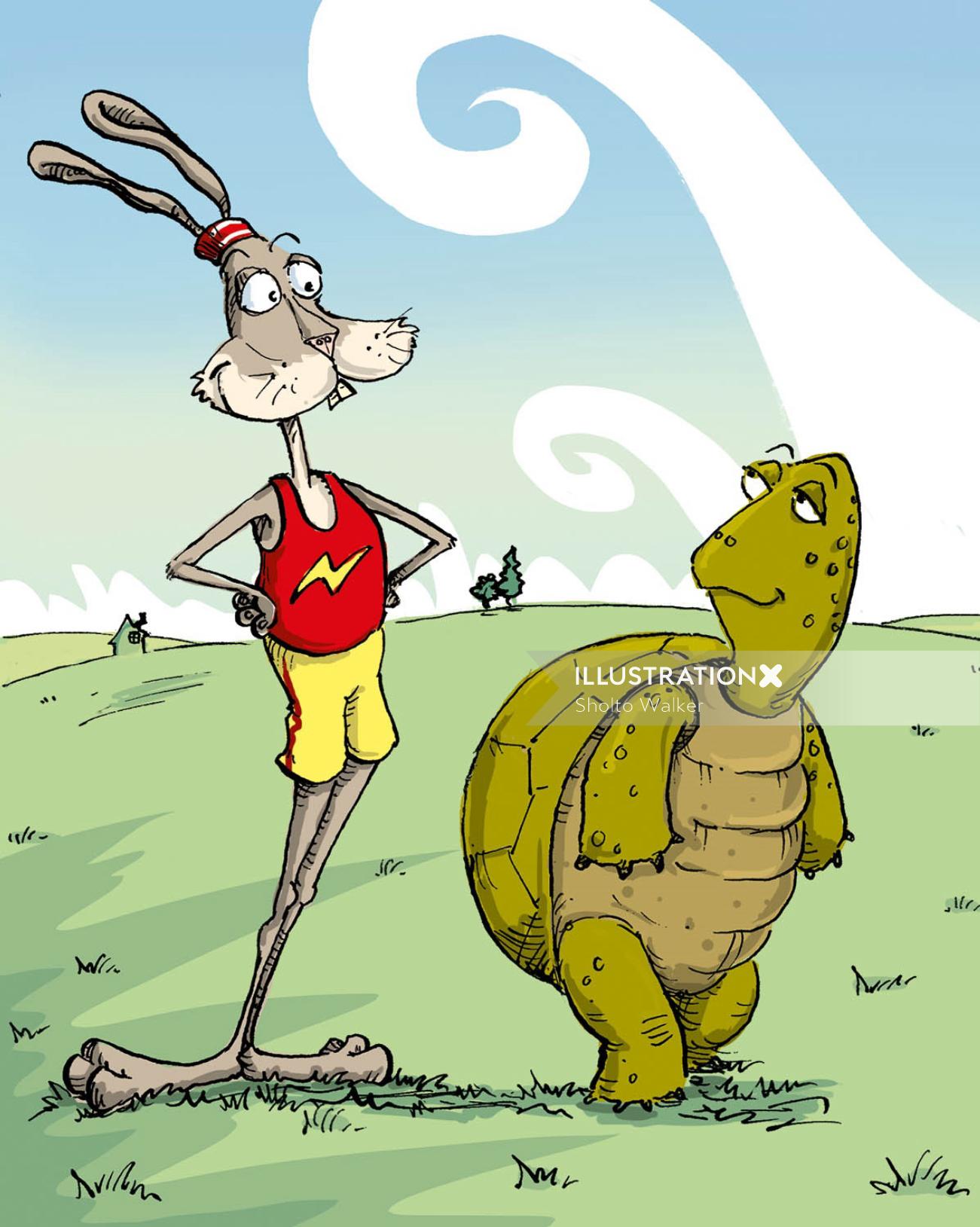 Cartoon & Humour tortoise hare
