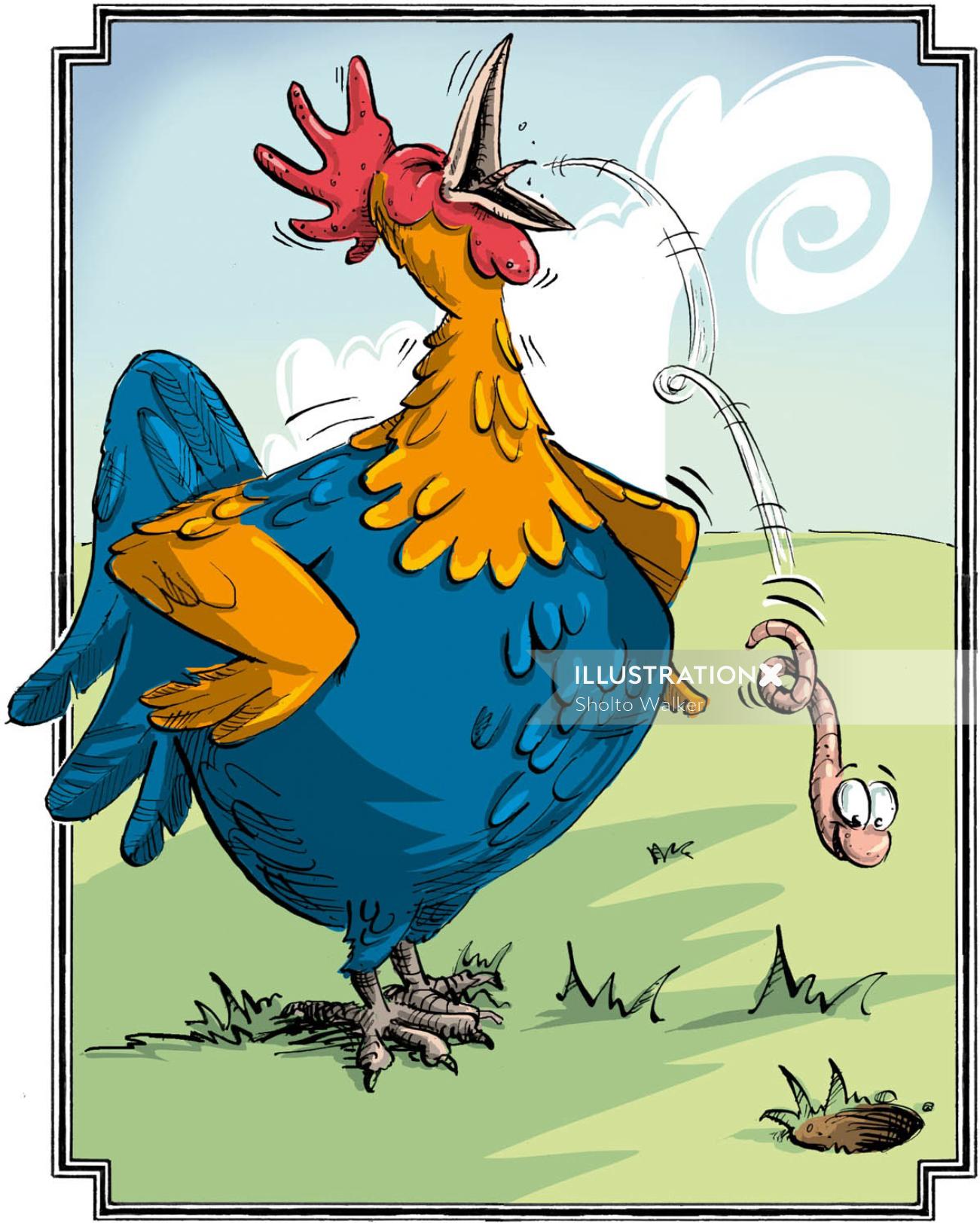 Rooster illustration | Humour style gallery