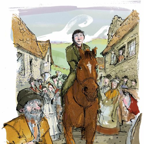Watercolour image from Michael Morpurgo's novel Warhorse