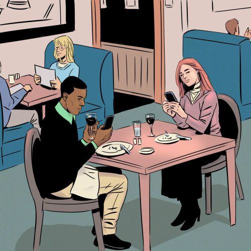 Comic strip about date night