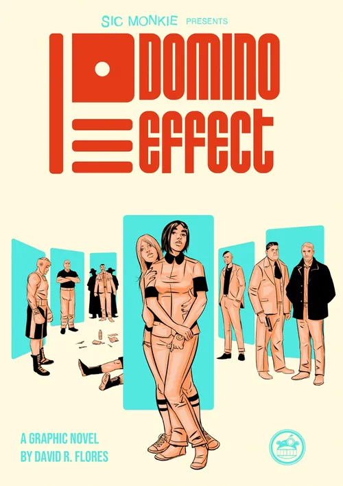 Illustration of diverse characters on Domino Effect book cover