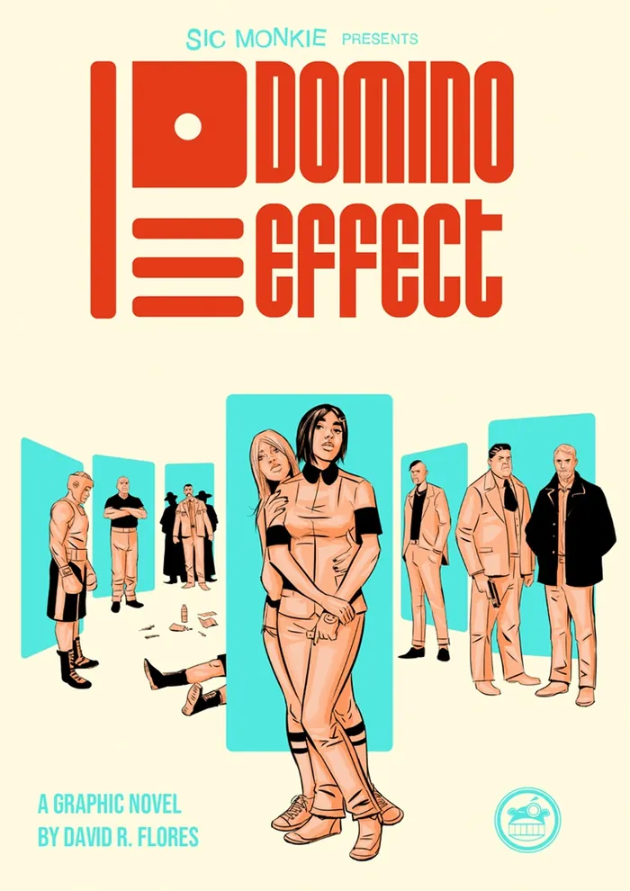 Illustration of diverse characters on Domino Effect book cover