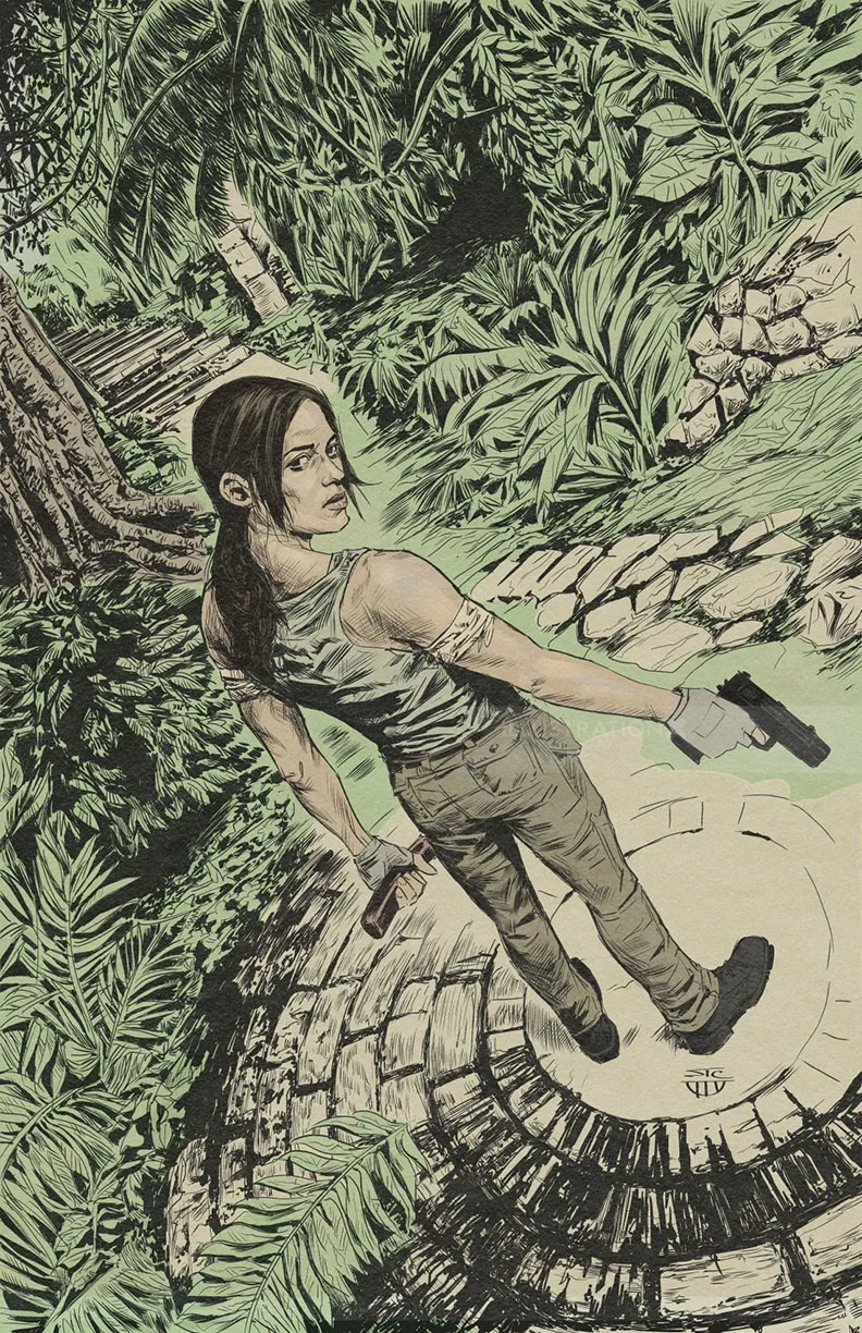 People artwork of tomb raider