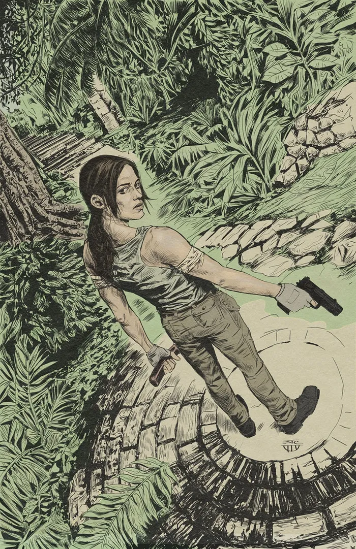 People artwork of tomb raider