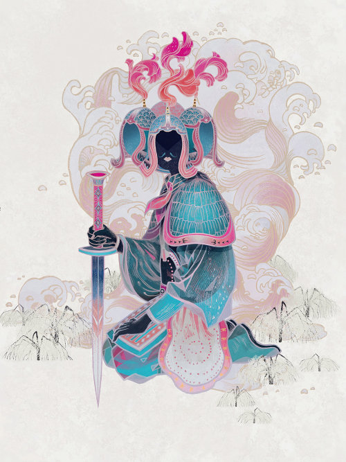 Historical queen artwork by Sija Hong