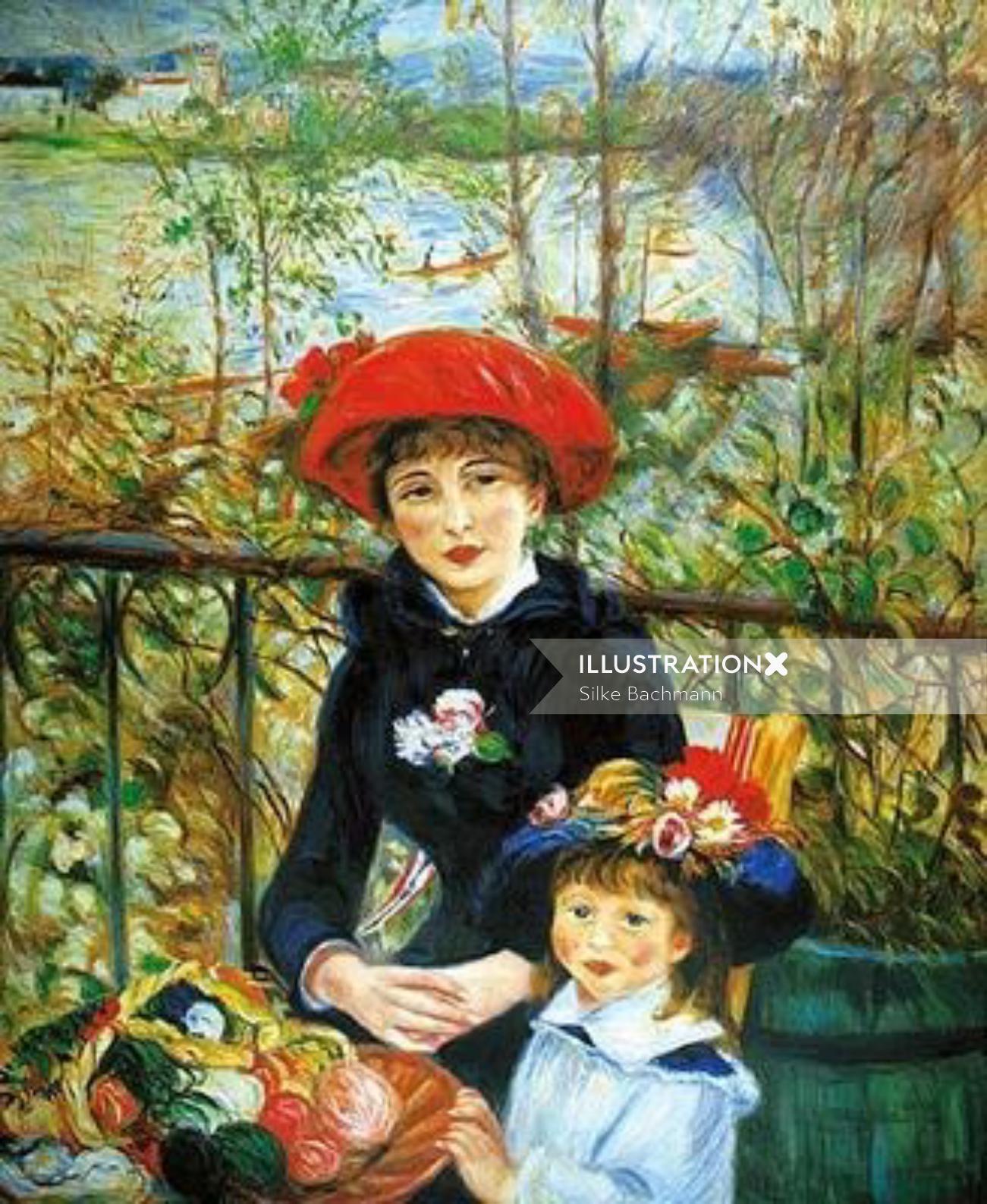 Renoir Kopie fashion illustration
