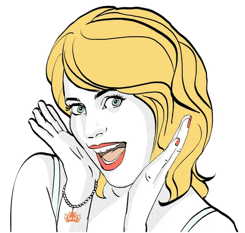 Modeporträt einer glücklichen Frau