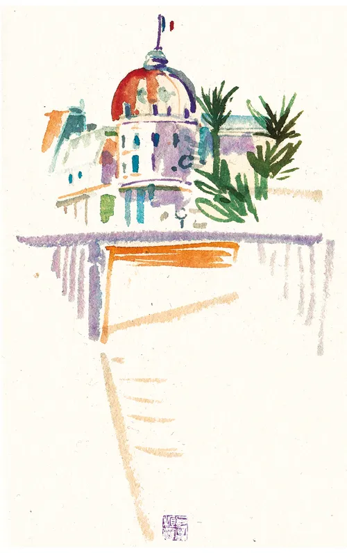 Architekturillustration eines königlichen Palastes