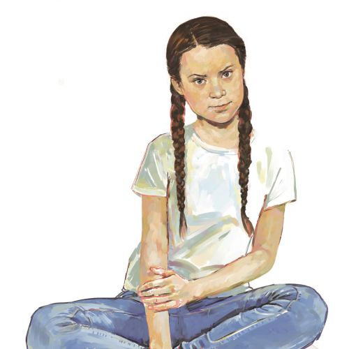 Fashion illustration of teenage girl 