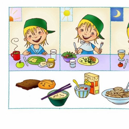 Child eating meals at different times of the day by Silke Bachmann