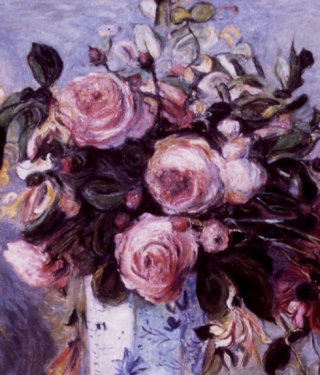Ilustración pictórica floral de Renoir Kopie
