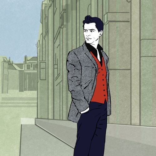 Young man fashion illustration
