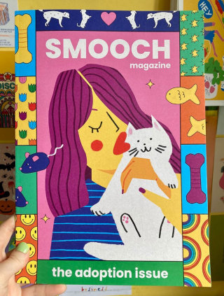 The adoption issue cover for SMOOCH Magazine