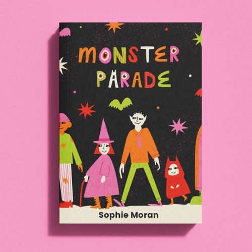 Colorful illustrated book cover for Monster Parade with whimsical characters