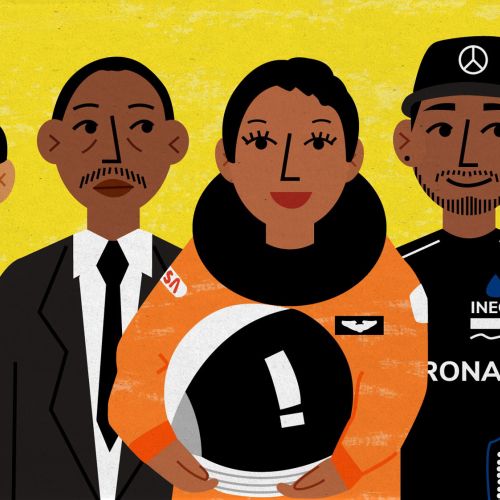Illustration of diverse notable Black historical figures for Black History Month